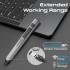 Promate Wireless 2-in-1 Presenter with Multifunctional Stylus, 2.4GHz RF Connectivity, Brilliant Green 200m Laser Pointer, 50m Range, One-Touch Presentation Control - Black